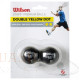 Wilson Staff Dubbel Geel Squash Bal 2 pack 